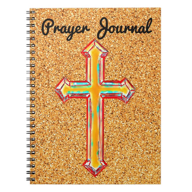Colourful Faith Cross Yellow Prayer Journal (Front)