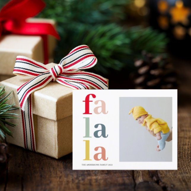 Colourful Falala And Photo | Happy Holidays  Postcard (Creator Uploaded)
