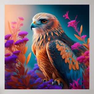 Colourful Falcon Poster