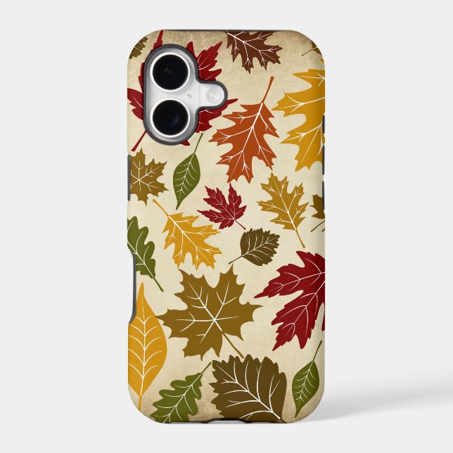 Colourful Fall Autumn Tree Leaves Pattern (Back)