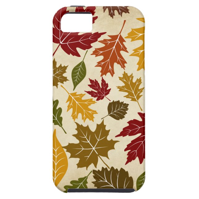 Colourful Fall Autumn Tree Leaves Pattern Case-Mate iPhone Case (Back)