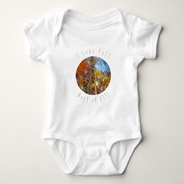 Colourful Fall Baby Bodysuit (Front)