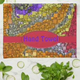 Colourful Fall Bouquet Box Design Tea Towel