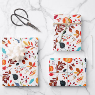 Colourful Fall Favourites Seasonal Wrapping Pape Paper Sheet