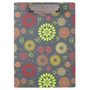 Colourful Fall Flowers in Warm Shades Clipboard