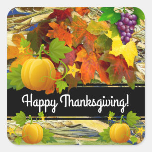 Colourful Fall Happy Thanksgiving  Sticker