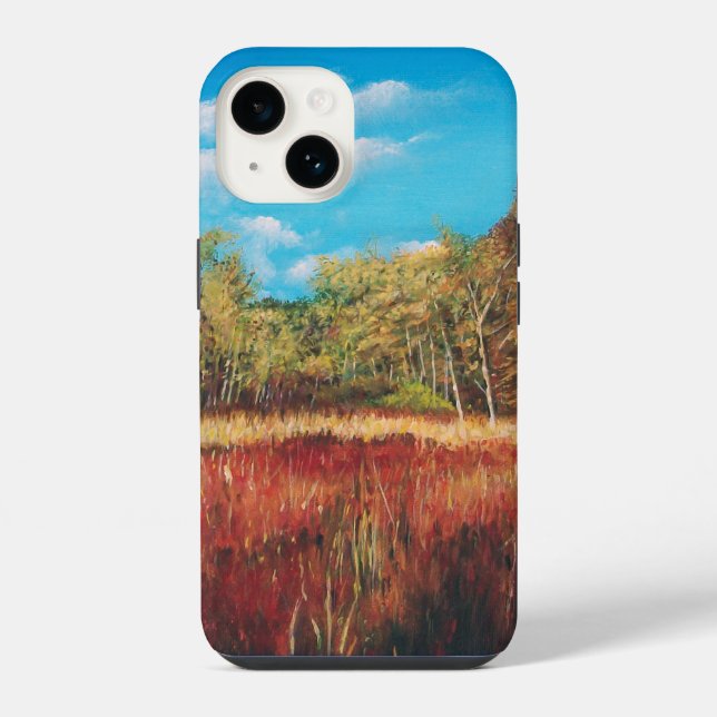 Colourful Fall Landscape Trees iPhone Case (Back)