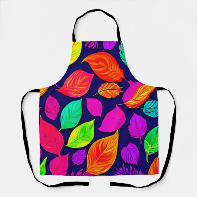 Colourful fall leaves Artwork Apron (Front)