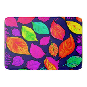 Colourful fall leaves Artwork Bath Mat