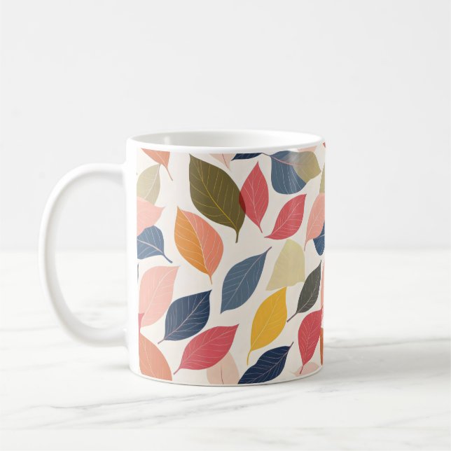 Colourful Fall Leaves Coffee Mug (Left)