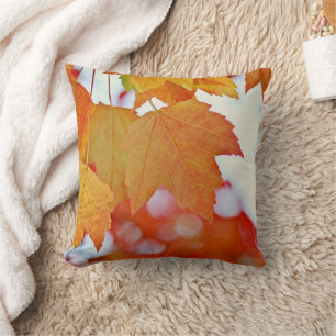 Colourful Fall Leaves Cushion
