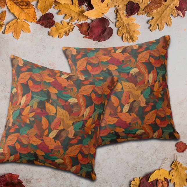 Colourful Fall Leaves Cushion (Creator Uploaded)