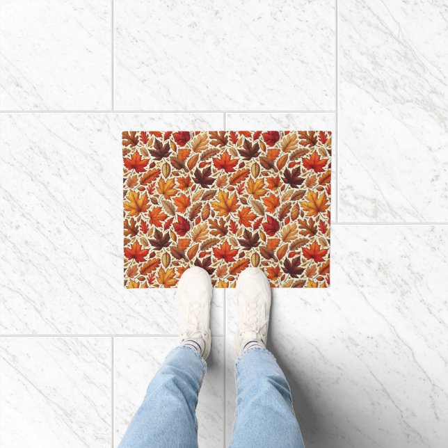 Colourful Fall Leaves Doormat (Indoor)
