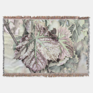 Colourful Fall leaves with fall colours drawing  Throw Blanket