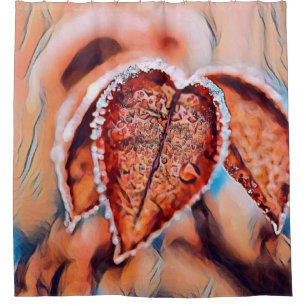 Colourful Fall leaves with fall colours watercolor Shower Curtain