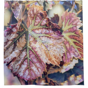 Colourful Fall leaves with fall colours watercolor Shower Curtain