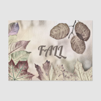 Colourful Fall leaves with fall colours watercolor Tissue Paper