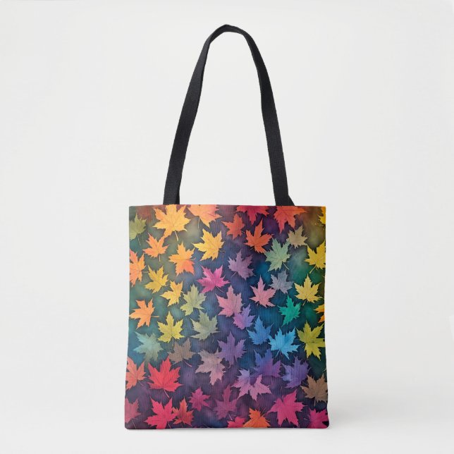 Colourful Fall Maple Tote Bag (Front)