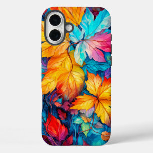 Colourful Fallen Autumn Leaves iPhone 16 Plus Case