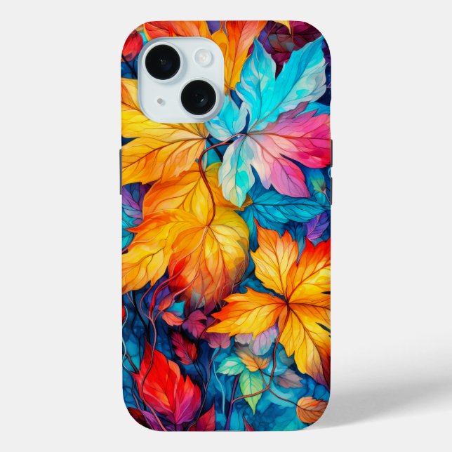 Colourful Fallen Autumn Leaves Case-Mate iPhone Case (Back)
