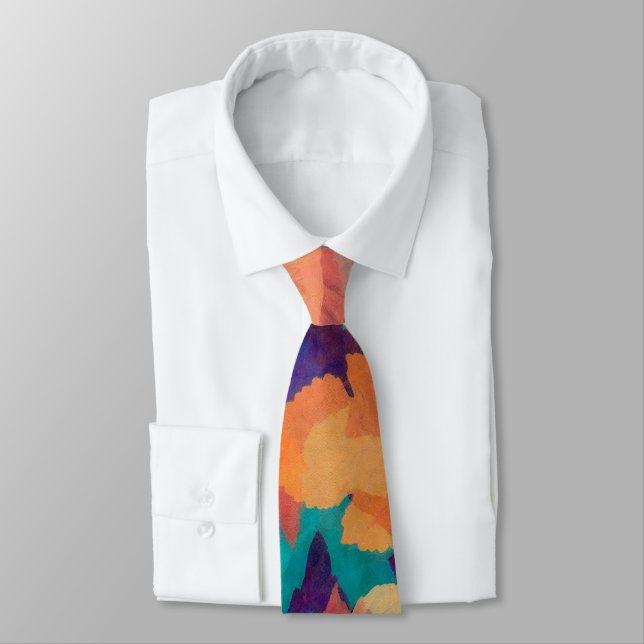 Colourful Fallen Leaves  Tie (Tied)