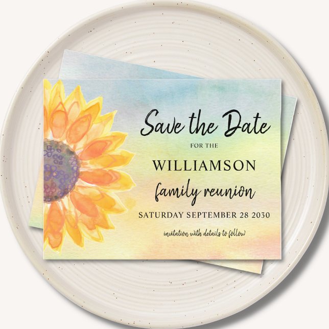 Colourful Family Reunion Save The Date Announcement Postcard (Creator Uploaded)