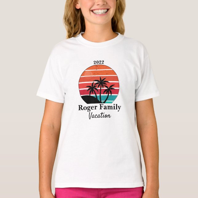 Colourful Family Reunion Vacation  T-Shirt (Front)