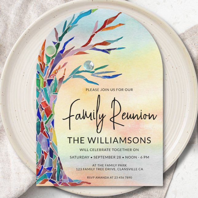 Colourful Family Tree Family Reunion Invitation (Creator Uploaded)