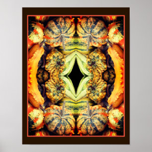 Colourful Fancy Gourds Close Up Abstract Art Poster