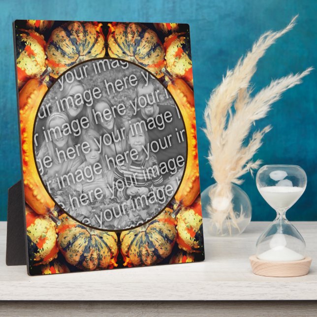 Colourful Fancy Gourds Create Your Own Photo Plaque (Side)