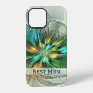Colourful Fantasy Abstract Flower Fractal Best Mum iPhone 12 Case