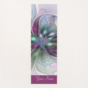 Colourful Fantasy Abstract Fractal Art Flower Name Yoga Mat
