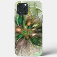 Colourful Fantasy Abstract Fractal Flower Initials