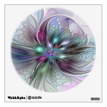 Colourful Fantasy Abstract Modern Fractal Flower