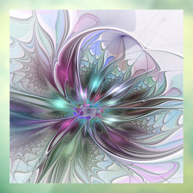 Colourful Fantasy Abstract Modern Fractal Flower (Sheet 3)
