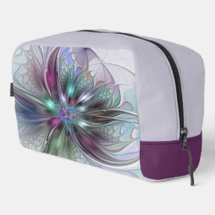 Colourful Fantasy Abstract Modern Fractal Flower Dopp Kit