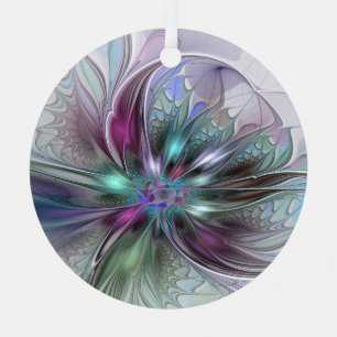 Colourful Fantasy Abstract Modern Fractal Flower Metal Tree Decoration