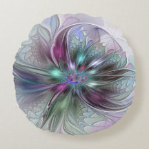 Colourful Fantasy Abstract Modern Fractal Flower