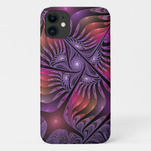 Colourful Fantasy Abstract Trippy Purple Fractal iPhone 11 Case