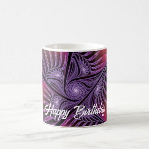 Colourful Fantasy Abstract Trippy Purple Fractal Coffee Mug