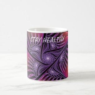 Colourful Fantasy Abstract Trippy Purple Fractal Coffee Mug