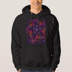 Colourful Fantasy Abstract Trippy Purple Fractal Hoodie