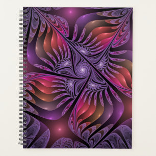Colourful Fantasy Abstract Trippy Purple Fractal Planner