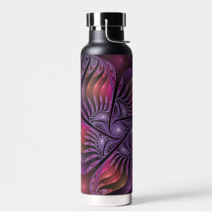 Colourful Fantasy Abstract Trippy Purple Fractal Water Bottle