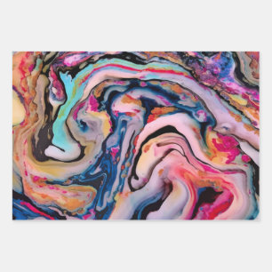 Colourful Fantasy Abstraction Wrapping Paper Sheet