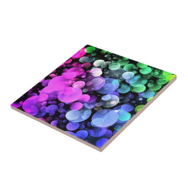 Colourful Fantasy - Beautiful Dreams - Cute Bubble Ceramic Tile (Side)