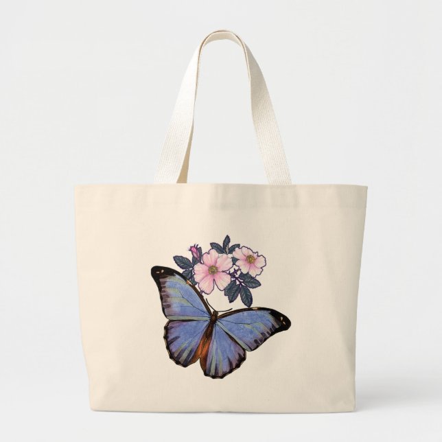 Colourful Fantasy  Butterfly-02 Large Tote Bag (Front)