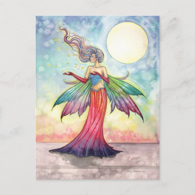 Colourful Fantasy Fairy Postcard (Front)