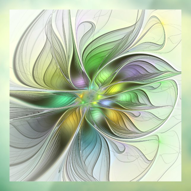 Colourful Fantasy Flower Modern Abstract Fractal (Sheet 3)