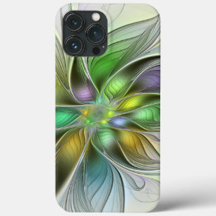 Colourful Fantasy Flower Modern Abstract Fractal iPhone 13 Pro Max Case